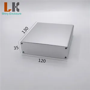 35*120*130mm DIY Extruded Aluminum Enclosures PCB Instrument Cooling Box Electronic Project Housing