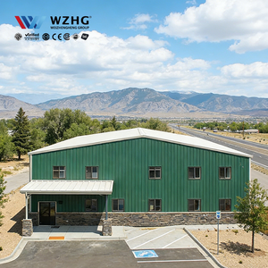 Entrepôt préfabriqué moderne en structure acier économique, à assemblage rapide, hangar industriel en métal, durée de vie de 50 ans, galvanisé - Product Image 1