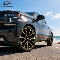 Velg Alloy Tempa CF 20 22 24 Inch 6x139.7 78.1 COCOK untuk Silverado High Country SUV Rims ODM Hub