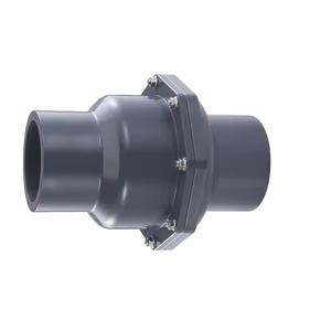 Van điều khiển nước màu xám trắng màu <span class=keywords><strong>PVC</strong></span> không trở lại Flap <span class=keywords><strong>Swing</strong></span> kiểm tra van - Product Image 6