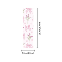 Marque-pages personnalisés roses avec nœud, lot de 24 – Étiquettes de marque-pages en papier mignonnes et coquettes avec motifs lapin, rose et amour pour la lecture et les amateurs de livres