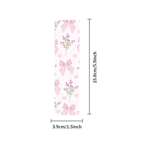 Marque-pages personnalisés roses avec nœud, lot <span class=keywords><strong>de</strong></span> 24 – Étiquettes <span class=keywords><strong>de</strong></span> marque-pages en papier mignonnes et coquettes avec motifs lapin, rose et amour pour <span class=keywords><strong>la</strong></span> lecture et les amateurs <span class=keywords><strong>de</strong></span> livres - Product Image 2