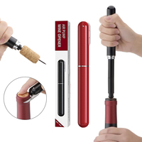 Ouvre-bouteille de vin portable de style stylo, tire-bouchon manuel en acier inoxydable, extracteur de bouchon de vin à aiguille pour la maison, le bar, les fêtes, accessoires pour le vin