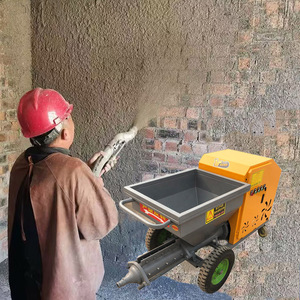 Zementmörtel sprüh maschine Effizientes Zementsand mörtels prüh gerät mit Mischer mörtel Automatische Zementputz maschine