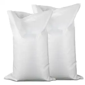 Bolsas tejidas de polipropileno para granos, harina de arroz, 15kg, 25kg, 50kg, 100kg, Color blanco