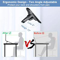 Support pliable adhésif convivial pour ordinateur portable, rehausseur ergonomique à double hauteur pour ordinateur portable, téléphone, tablette et clavier