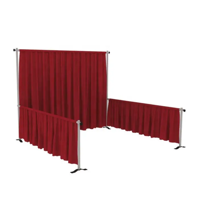 Telón de fondo de buena calidad para bodas, cortinas de tubo y cortina, decoración para eventos, exposición, soporte de exposición, Material de aluminio