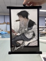 UTE GZ-001 Poster Seni Dinding Cetak Sublimasi Kustom Kanvas Dekorasi Rumah Gantung Warna-Warni Anime Modern Ulang Tahun Tanpa Bingkai