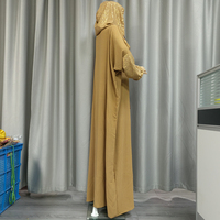 Nouvelle robe maxi à capuche en crêpe de Dubaï, robe musulmane pour femmes, abaya, vêtements de prière islamique, grande taille, robe hijab, caftan, jilbab, kaftan