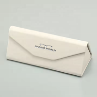 Étui à lunettes en cuir PU rigide fait main 65/93g, étui pliable pour lunettes, boîte d'emballage, logo personnalisé, étui à lunettes
