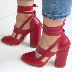 Nouveau design femmes <span class=keywords><strong>Sexy</strong></span> bout pointu chaussures à talons hauts grande taille dames sandales fermeture à lacets pour l'été hiver tenues de mariée - Product Image 1