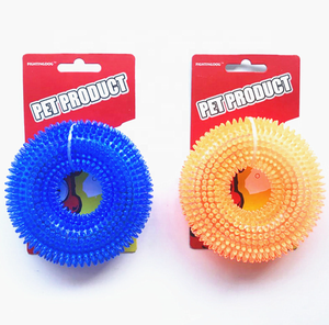 Jouets à mâcher durables pour chiens, nettoyage dentaire, Non toxique, caoutchouc TPR naturel, jouets pour chiots, <span class=keywords><strong>anneau</strong></span> en cristal - Product Image 2