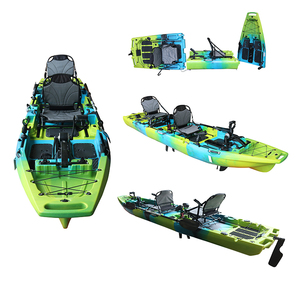 Kayak Tandem Modulaire Facile à Transporter 13,8FT pour <span class=keywords><strong>2</strong></span> Personnes, Bateau de Pêche à Pédales Non <span class=keywords><strong>Gonflable</strong></span>, Canoë à Montage Facile - Product Image 1