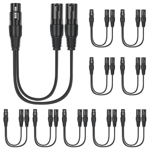 สายไมโครโฟน XLR ตัวเมียและ XLR แบบสมดุลสายเคเบิลไมโครโฟนตัวผู้และตัวเมียสองตัวสำหรับผู้หญิงหนึ่งตัวผสมวิดีโอและสายสัญญาณเสียง - Product Image 6