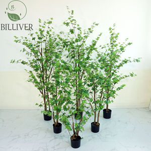 Cloche artificielle plante poterie décoration verdure artificielle arbre fenêtre paysage décoration plantes artificielles vertes - Product Image 2