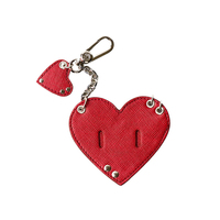 Porte-lunettes en cuir PU en forme de cœur, clip portable pour lunettes avec breloque porte-clés, pochette de rangement anti-rayures pour sac