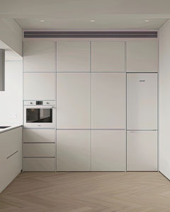 מזנון מודרני מינימליסטי לבן מעץ מלא של JINGSHUN, ארון תצוגה עם 5+ מגירות ומדפים, ידידותי לסביבה, בעל תו תקן CE, לסלון - Product Image 3