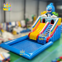 Toboggan aquatique gonflable WODI de qualité commerciale en PVC de 0,55 mm, toboggan gonflable pour enfants et adultes, disponible en version CE/UL