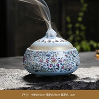 Brûleur d'encens religieux en céramique pour encens en spirale, durable, encens chinois, décoration d'intérieur