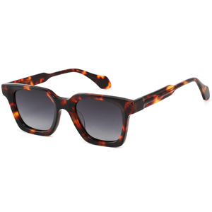 Gafas de Sol Unisex Rectangulares con Montura Completa, Marco de Concha de Tortuga, Lentes Degradadas, 100% Protección UV, Estilo Moderno para Adultos - Product Image 1