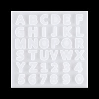 Soldes Exceptionnelles Petit Moule en Silicone Alphanumérique pour Pendentif Époxy Bricolage Accessoires de Bijoux Faits Main Moule Alphabet Résine