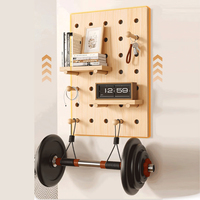 Rak Display Pegboard Putih Besar Serbaguna untuk Menyimpan Boneka, Jam, Foto, Tas, Tanaman, Buku
