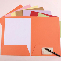 Carpeta de papel Kraft de 2 bolsillos tamaño carta A4 personalizada con logotipo portadocumentos duradero para oficina y escuela