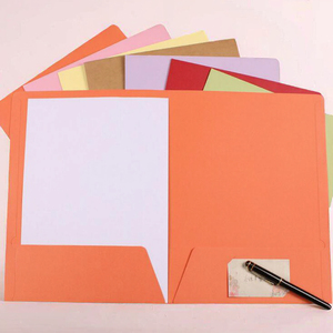 Tùy chỉnh A4 thư kích thước <span class=keywords><strong>2</strong></span> <span class=keywords><strong>Pocket</strong></span> kraft giấy danh mục đầu tư tập tin thư mục với logo cho nộp hồ sơ sản phẩm - Product Image 3