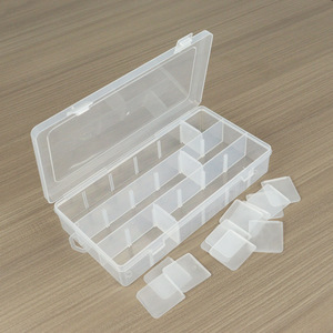 Transparent Plastic 18 Compartment Storage <b>Box</b> For Fishing <b>Tackle</b> Parts Beads Rubber Bands Desktop Organizer - Product Image 2