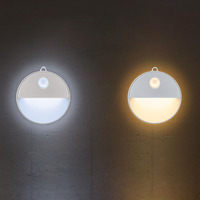 Lampe LED sans fil à détecteur de mouvement pour éclairage sous armoire, placard, salle de bain - Lampe de nuit moderne et élégante à intensité variable