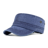 Gorra de patrulla para hombre lavada con parte superior plana vintage al por mayor, estampado de logotipo personalizado, estilo campo desgastado, algodón impermeable para uso comercial