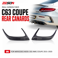 Ailerons arrière en fibre de carbone véritable ZESON pour Mercedes Benz C63 AMG Coupé W205 C205 2015-2020