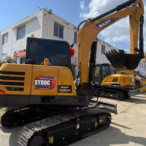 Mini-excavatrice sur chenilles hydraulique SANY60 de marque chinoise SANY de haute qualité avec moteur Isuzu à prix bas - Product Image 1