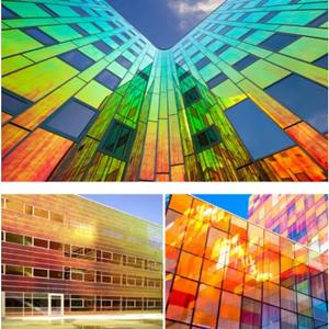 Colorful Modern Dichroic Red PET Glass Decorative <b>Film</b> Heat <b>Insulation</b> Explosion-proof <b>for</b> Commercial Office Building <b>Windows</b> - Product Image 5