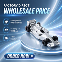 Clé USB 2.0 en forme de kart de course en plastique avec logo personnalisé, cryptage, garantie de 3 ans, boîte incluse - Cadeau promotionnel pour le sport automobile