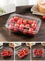 Op maat gemaakte transparante PET clamshell verpakking voor vers fruit, aardbeien, groenten, supermarkt tray