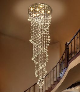 Lámpara de <span class=keywords><strong>Techo</strong></span> Moderna de Lujo con Cristales Grandes para Vestíbulo, Lámpara de Araña Estilo Lluvia con <span class=keywords><strong>LED</strong></span> para Escaleras y Pasillos - Product Image 4