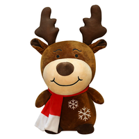 Peluche de Noël populaire : Père Noël, Bonhomme de neige, Renne, Cerf, Animaux en peluche pour enfants, Décoration