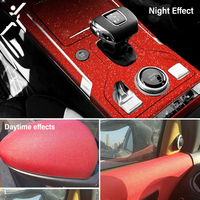 Enveloppe de voiture en vinyle chromé à changement de couleur de diamant givrée PVC tombé 1.52*28 M Film pailleté mat enveloppes de carrosserie