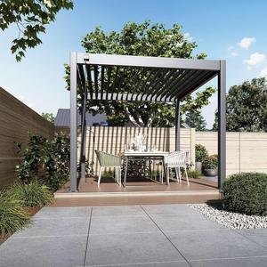 Pérgola de Aluminio de Estilo Minimalista con Gazebo Combinado para Entretenimiento en el Patio Junto a la Piscina - Product Image 5