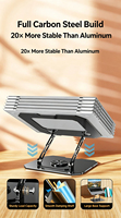 Support de tablette et de téléphone rotatif à 360 degrés en métal, pliable, réglable en hauteur, support de bureau portable pour iPad