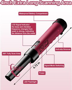 Tianxun IP68 voll wasserdichter Pin pointer Metall detektor MD-880 Unterwasser metall detektor 6m Tiefe mit LCD-Bildschirm Gold detektor - Product Image 4