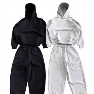 Survêtements pour hommes, fabricant, qualité supérieure, couleur unie, molleton, personnalisé, décontracté, 100% coton, ensemble de survêtement pour hommes - Product Image 1