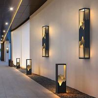 Lampe murale extérieure pour jardin, allée, cour, couloir, en acier inoxydable, décorative, avec LED, étanche IP65