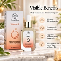 Sérum Visage Éclaircissant et Hydratant à la Vitamine C Micro-encapsulée Fermentée, Niacinamide, Tremella et Centella pour un Effet Blanchissant et Revitalisant