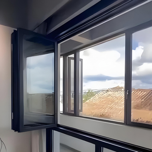 Maison personnalisée Fenêtres verticales modernes de cuisine pliantes en aluminium pliantes avec cadre en alliage de filet d'écran en acier inoxydable - Product Image 3