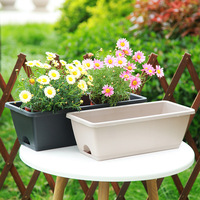 Haute qualité balcon jardin grand carré fleur planteur extérieur grand rectangulaire en plastique Pot de plantes