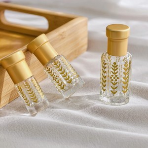 Flacone Vuoto da 3ML 6ML 10ML con Foglia d'Oro, Flacone Contagocce in Vetro per <span class=keywords><strong>Olio</strong></span> Essenziale con Bastoncino Dosatore, Piccolo Flacone Vuoto per Profumo - Product Image 3