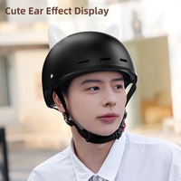 Casques de moto avec éclairage LED Bluetooth pour la sécurité nocturne, les trajets quotidiens, les livreurs, les hommes et les femmes