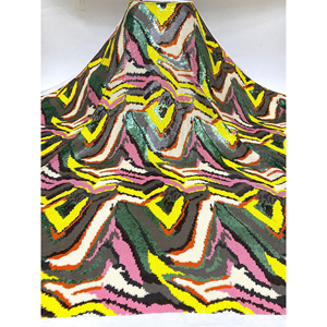 Nhà thiết kế nổi tiếng trình diễn thời trang Sequins đầy đủ thêu ren vải cho Haute Couture - Product Image 1